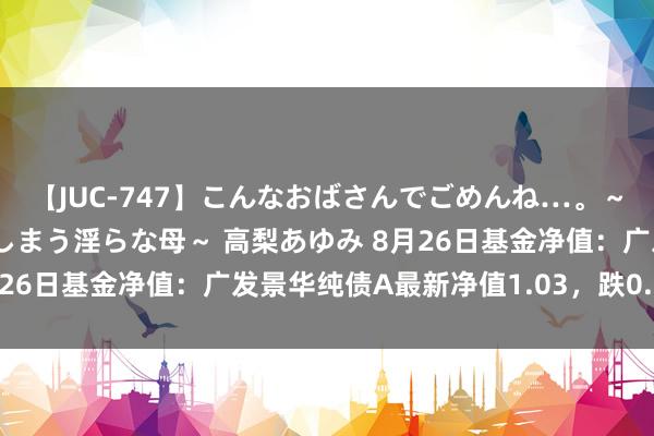 【JUC-747】こんなおばさんでごめんね…。～童貞チ○ポに発情してしまう淫らな母～ 高梨あゆみ 8月26日基金净值：广发景华纯债A最新净值1.03，跌0.02%