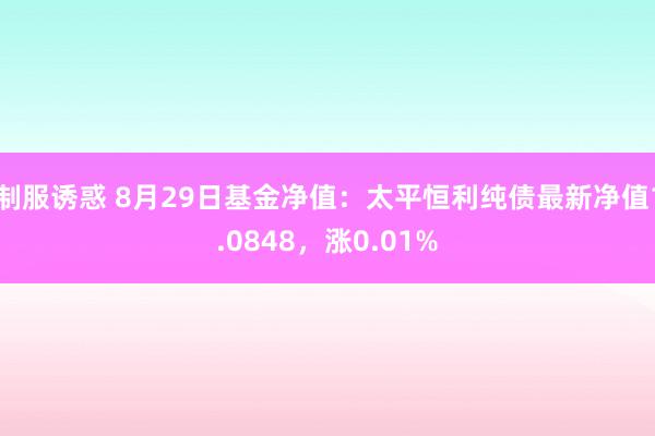 制服诱惑 8月29日基金净值：太平恒利纯债最新净值1.0848，涨0.01%
